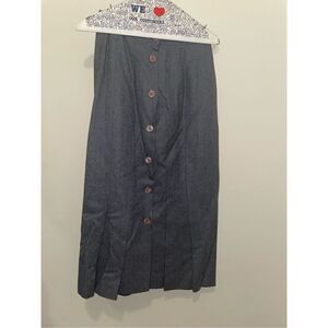 Vintage long David Chablis 100% wool gray skirt women’s size 6
